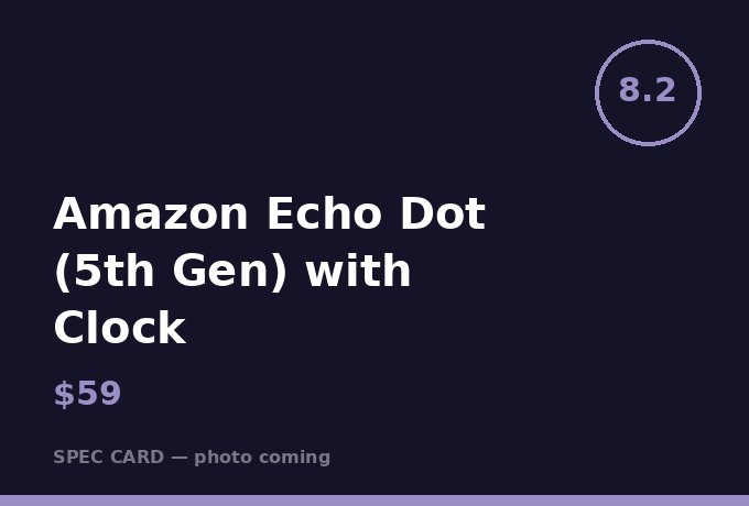 Amazon Echo Dot (5th Gen) with Clock