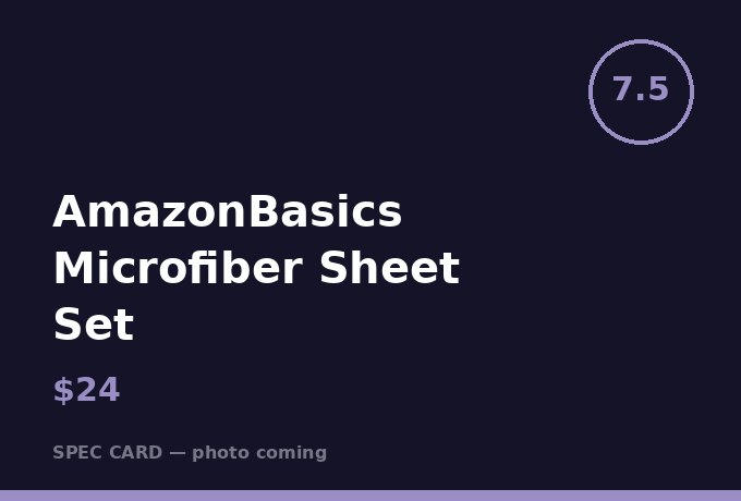 AmazonBasics Microfiber Sheet Set