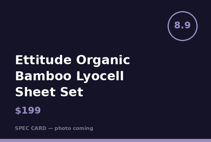 Ettitude Organic Bamboo Lyocell Sheet Set