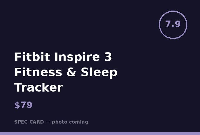 Fitbit Inspire 3 Fitness & Sleep Tracker