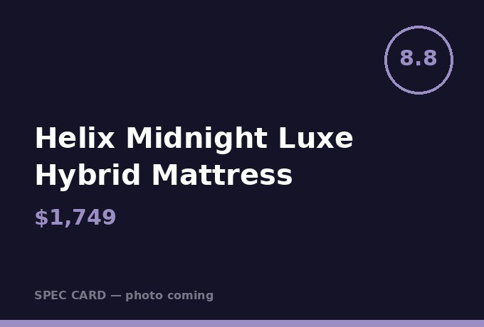 Helix Midnight Luxe Hybrid Mattress