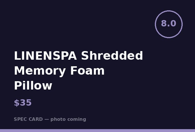 LINENSPA Shredded Memory Foam Pillow