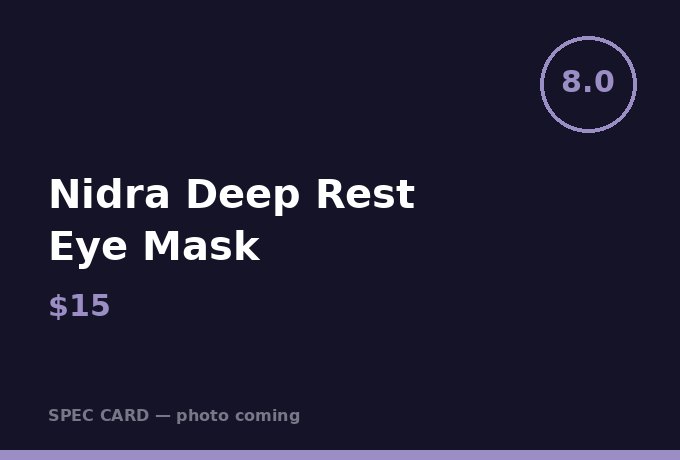 Nidra Deep Rest Eye Mask