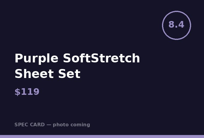 Purple SoftStretch Sheet Set