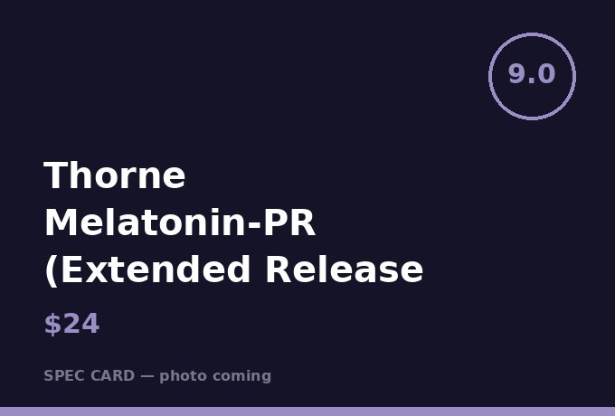 Thorne Melatonin-PR (Extended Release 0.5mg)
